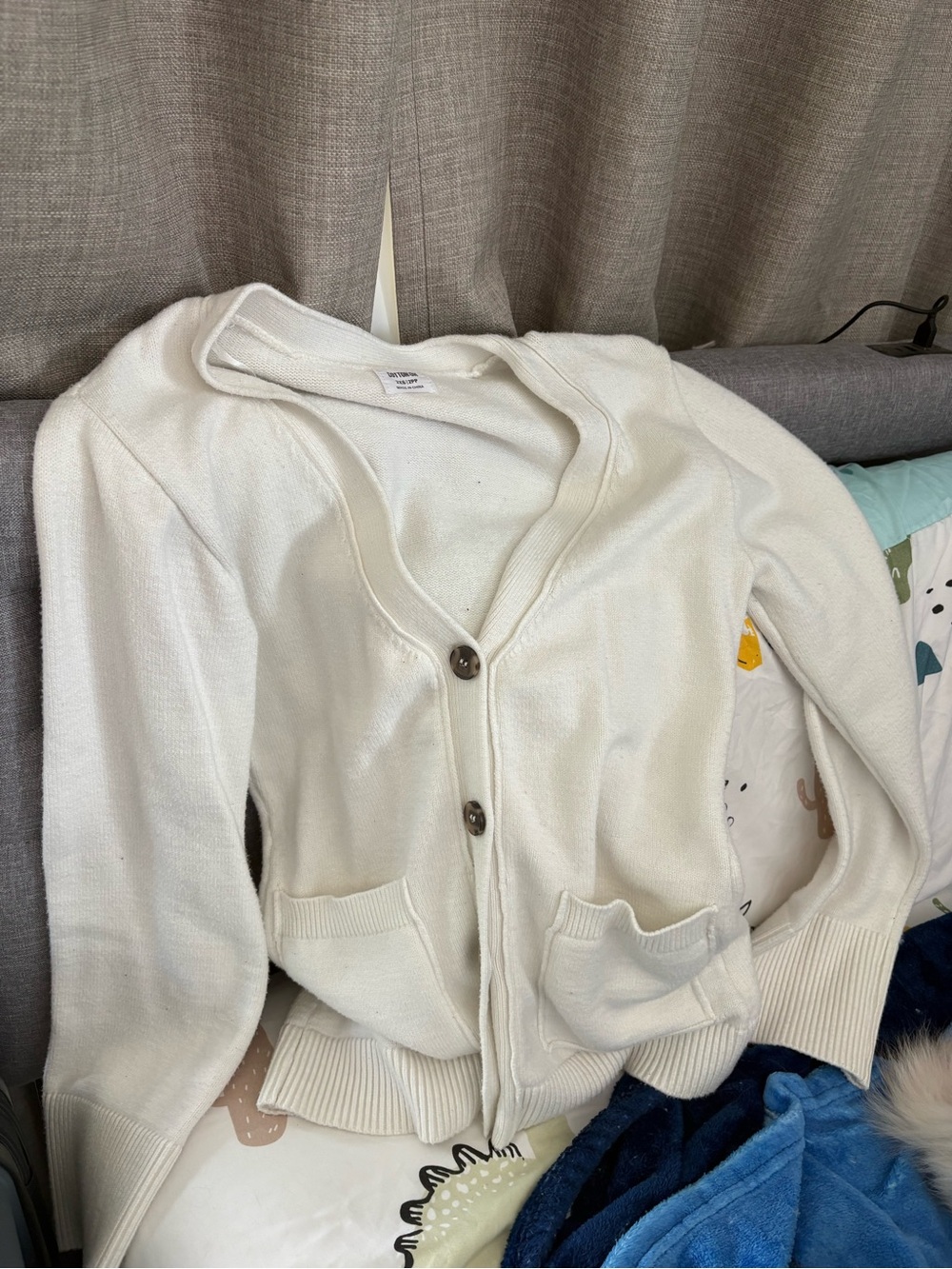 Cotton On Cream V-Neck Button Cardigan